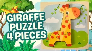 Cute Giraffe Puzzle &ndash; 4 Pieces for Kids&rsquo; Brain Development
