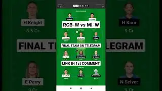 rcb-w vs mi-w dream11 prediction today || rcb-w vs mi-w dream11 team || wpl 2023 #shorts #dream11