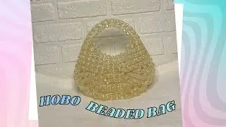 Hobo Beaded Bag / Crescent-shaped
