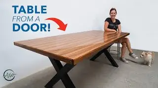 DIY Kitchen Table from a DOOR!! One Day Table Build | Cheap and Easy