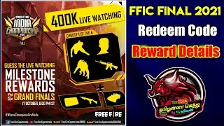 Free Fire FFIC 2021 Final Redeem Rewards Details In Tamil 2021 | FFIC Final 2021 Redeem Code #TGK