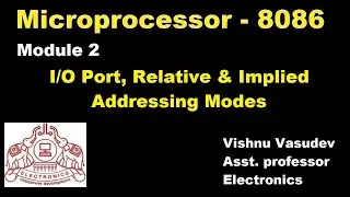 I/O Port, Relative & Implied Addressing Modes of 8086