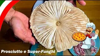 🍄&zwj;🟫&iexcl;Pizza &Uacute;NICA con Seta Gigante! Usamos una Macrolepiota como Base 🍕🍄