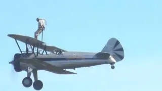 Kirk Wicker with Chuck Tippett wing walking at Culpeper Air Fest 2015