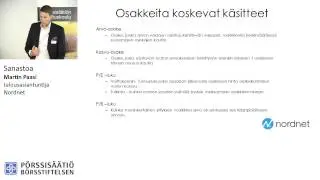P&ouml;rssis&auml;&auml;ti&ouml;n Sijoituskoulu: Sanasto, talousasiantuntija Martin Paasi, Nordnet