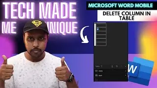 How to Delete column in table in Microsoft word mobile | Delete column in table on word mobile