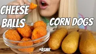 CRISPY CHEESE BALLS & CORN DOGS ASMR MUKBANG NO TALKING