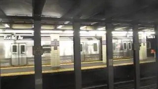 MTA R68A (C) train entering Euclid Avenue