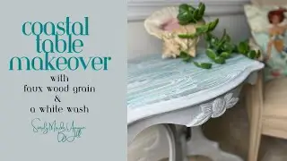 Coastal Table Makeover with Dixie Belle Paints #paintedfurniture #dixiebellepaint #furnitureflip