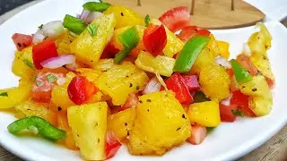 Easy Pineapple Salsa - Refreshing Pineapple Salad - Sweet and Spicy Pineapple Salsa - Tasty, Healthy