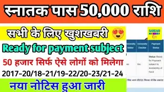 Mukhyamantri Kanya Utthan Yojana 50,000 scholarship | New update | Ready for payment