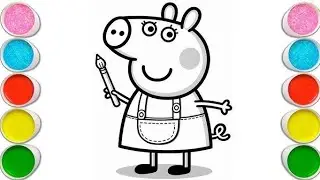How to drow easy step by step Peppa pig drawing colouring for kids 