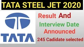 Tata Steel Jet 2020 result announced/Tata Steel Jet result and interview Date