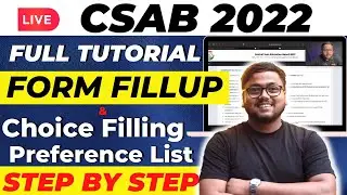 CSAB Registration 2022 Step by Step 📌 | CSAB Choice Filling 2022 | CSAB Counselling 2022 | CSAB