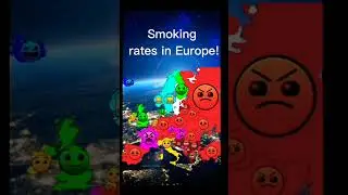 Smoking 🚬 rates in Europe! #shorts #viral #geography