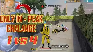 Free Fire India 1 vs 4 Gameplay In Peak only BR Ranked Solo vs Squad IPhone 14 Free Yellow Criminal