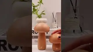 Wooden Mushroom Night Lamp LED Touch Switch Warm Sleeping Night Light#nightlamp #lamp