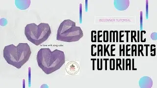 Chocolate Heart Cake/Geometric Cake Hearts/ Small Cake Hearts/Geo Cake Hearts