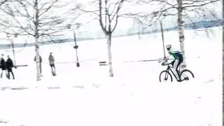 Winter Mountain Bike Race at Hyperborea Snow Fest in Petrozavodsk, Russia