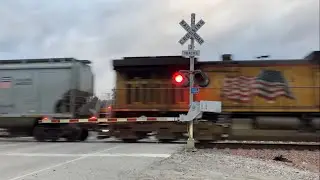 UP 5793 Grain Train East, S. 6th St. Railroad Crossing, Missouri Valley IA