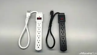 6 Outlet Power Strip - 300 Joules Surge Protection (4 Pack)