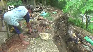 BOJONEGORO &ndash;  Abrasi Sungai Bengawan Solo Di Bojonegoro 7 Rumah Warga Terancam Hanyut