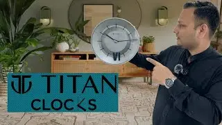 TITAN WALL CLOCK|SILVER CASE AND 3D MOLDED DIAL|SIZE 32*32cm UNDER 4.5k| SILENT-WEEP TECHNOLOGY