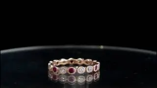 Ruby & White Sapphire Eternity ring- Ardonn