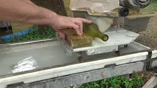 Wetsaw eating glass bottles