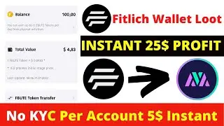 😱Instant 25$ Profit। Fitlich New Loot🤑। FBUTE Airdrop। Today New Loot। Crypto Loot। FBUTE Unlimited,