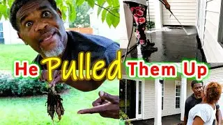 Front Porch Refresh | This Is Hard Work‼️| So Many Thunderstorms | He Pulled Them ALL Up! | WEEDS?🫨