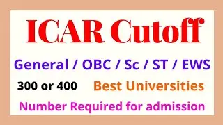 ICAR cutoff 2020 || ICAR expected cutoff 2020 || #icarcutoff2020