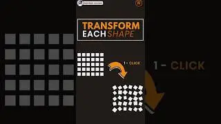 Transform Each Shape in 1 - Click #illustrator #designtutorial
