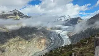 Aletschgletscher in the Mist