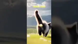 The cat runs after the dragonfly #shorts #shortscat #catlovers #catruns #kittycat #trandingcat