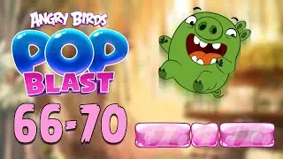 Angry Birds Pop Blast Gameplay Pt 13: Levels 66-70 - Bounce Pads!