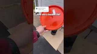No mixing tools, just use a bucket lid. This makes filling Rock Weights fast and easy! #garagegym