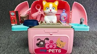 Unboxing Pet Kitten Backpack Carrier Toy ASMR - The Mini Toys