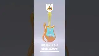 Guitar 3D Modeling - Blender #3d #blender3d #guitar3d