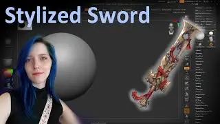 Скульптим обмотку и меч | Stylized Sword #14 (Zbrush)