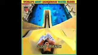 😱🤔World's Most Dangerous Water Slides #shorts #viral #water #facts #trending @AslamFacts