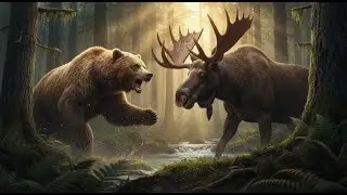 Bear vs Moose: Watch the Strategic Escape from a Lethal Predator