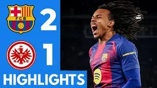 Barcelona vs Frankfurt (2-1) Highlights | Kounde 2 goals vs Frankfurt | Champions League 2025/26
