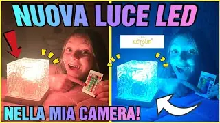 Sofy si crede in SPIAGGIA nella sua cameretta con le onde del mare della nuova Lampada a led LETOUR🤭