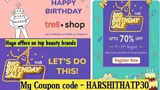 Trell Shop Huge Discounts |Use Coupon Code HARSHITHATP30 #trellshop #shorts #bigbirthdaysale