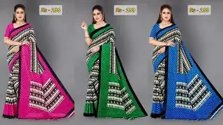 Best and Beautiful Cheap Rate Saree Collection@199|All Occasion Saree With Attached Blouse