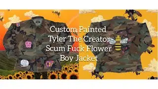 Custom Painted Army Jacket: Tyler The Creator x Scum Fuck Flower Boy