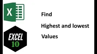 #Find  minimum and maximum values on excel|| min and max in excel