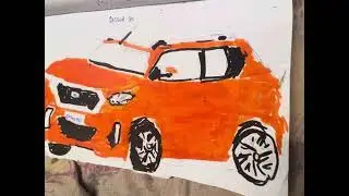 How to draw DATSUN GO||drawing Nissan sub hatchback car