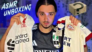 [ASMR] UNBOXING MAILLOTS DE FOOTBALL ⚽️ 📦( chuchottement, tapping&hellip; 💤)